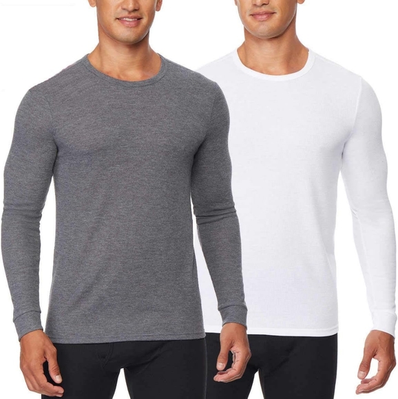 2 pack~32 DEGREES Heat Men's Long Sleeve Crew Neck Tee size L - Picture 3 of 5